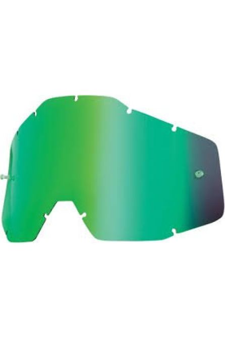 100% ЛИНЗА ДЛЯ ОЧКОВ RACECRAFT/ACCURI/STRATA CLEAR ЦВЕТ ЗЕЛЕНОЕ ЗЕРКАЛО С ANTI FOG