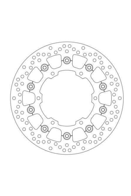 SBS ТОРМОЗНОЙ ДИСК ПЕРЕДНИЙ (ПЛАВАЮЩИЙ) YAMAHA XV/XVS/VMAX/FJR (298X132X5)