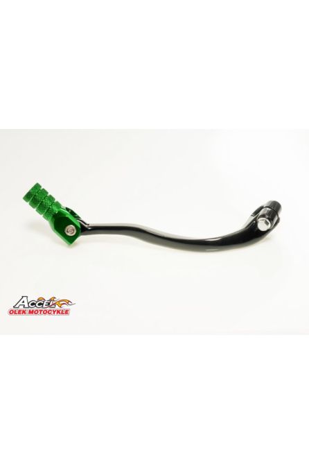ACCEL DŹWIGNIA ZMIANY ПЕРЕДАЧ KAWASAKI KXF 250 '06-'08 АЛЮМИНИЕВАЯ ЦВЕТ ЧЕРНЫЙ, KOŃCÓWKA ZIELONA