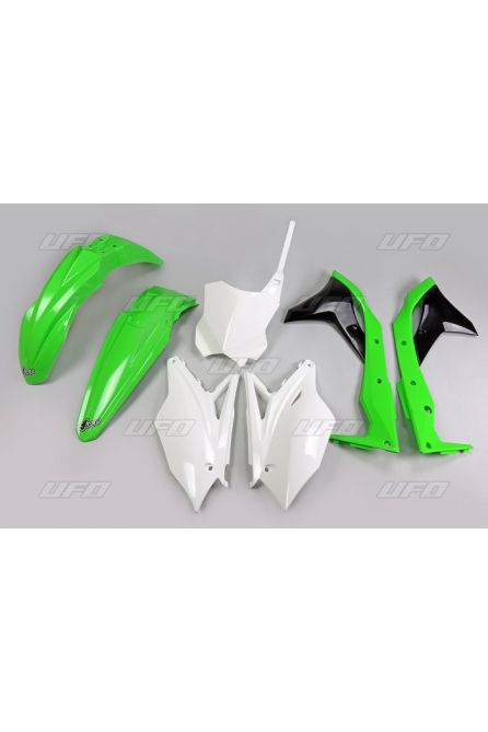 UFO КОМПЛЕКТ ПЛАСТИКА KAWASAKI KXF 250 '17 ЦВЕТ OEM ЗЕЛЕНЫЙ/БЕЛЫЙ/ЧЕРНЫЙ