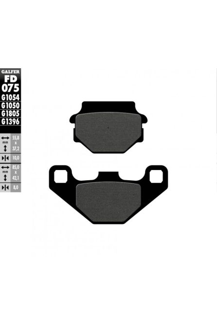 GALFER ТОРМОЗНЫЕ КОЛОДКИ KH67 PÓŁMETALICZNE