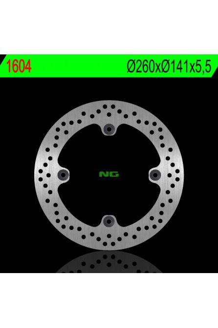 NG ТОРМОЗНОЙ ДИСК ЗАДНИЙ SUZUKI DL 1000 V-STORM 02-18 (260X141X5,5MM) (4X10,5MM)