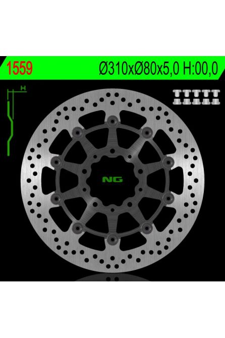 NG ТОРМОЗНОЙ ДИСК ПЕРЕДНИЙ KAWASAKI Z 1000 ABS 15-17, Z 1000 15-17, ZS6R 13-17, Z800 12-18, GTR 1400 07-17, ZZR 1400 06-17