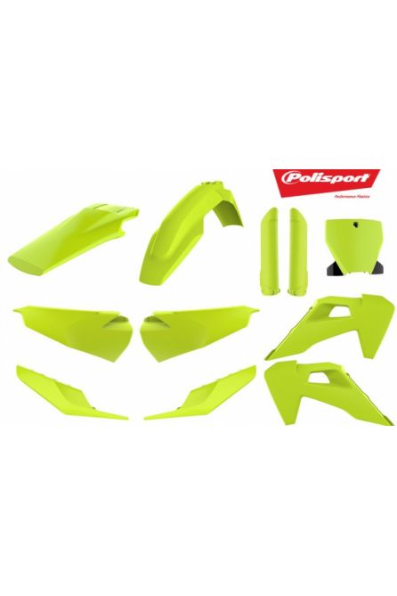 POLISPORT КОМПЛЕКТ ПЛАСТИКА TC/FC '19 ЦВЕТ ЖЕЛТЫЙ FLUO