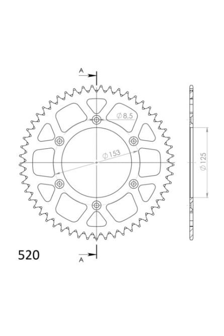 SUPERSPROX ЗВЕЗДА ЗАДНЯЯ АЛЮМИНИЕВАЯ 7075-T6 (ERGAL) 289 48 HONDA CR/CRF '83-'16 (JTR210.48) ЦВЕТ КРАСНЫЙ