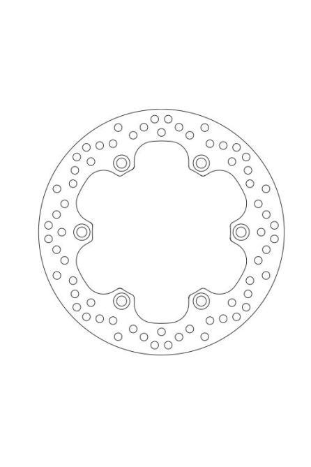 SBS ТОРМОЗНОЙ ДИСК ЗАДНИЙ HONDA XL 1000V 03-11, CBR 1100XX 97-04, X11 00-03, VFR 750F 86-89 (256X144X5 MM) (6X10,5 MM)