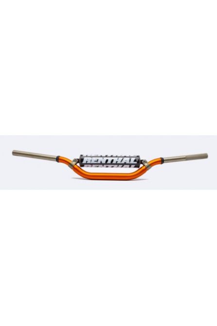 RENTHAL РУЛЬ 7/8 ДЮЙМА (22MM) MX MINI HANDLEBAR ORANGE KAWASAKI KX 65 02-16 PADDED ЦВЕТ ОРАНЖЕВЫЙ С ПОДУШКОЙ
