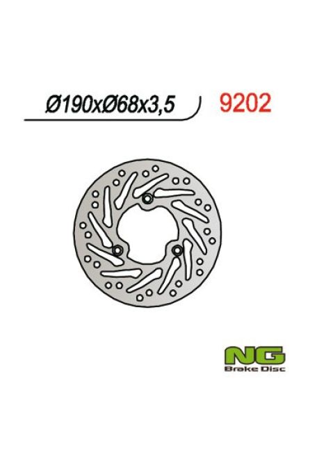 NG ТОРМОЗНОЙ ДИСК ПЕРЕДНИЙ APRILIA AREA 50 (98-01) (190X68X3,5)