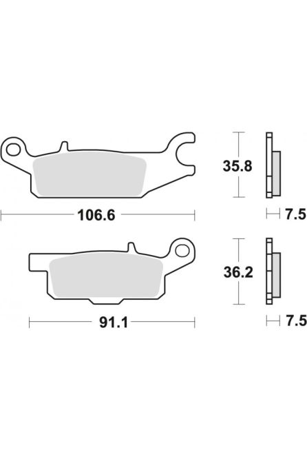 TRW LUCAS ТОРМОЗНЫЕ КОЛОДКИ KH445 (ТОЛЩИНА 7,5MM) OFFROAD - МЕТАЛЛИЧЕСКИЙ СОСТАВ