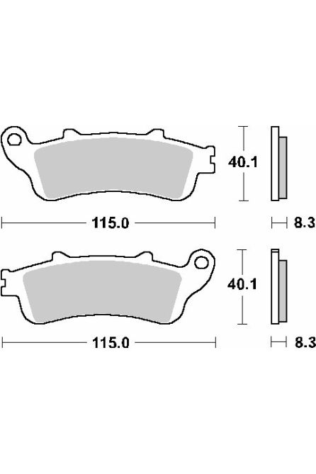 SBS ТОРМОЗНЫЕ КОЛОДКИ KH261 / KH281 STREET CERAMIC ЦВЕТ ЧЕРНЫЙ ПОДХОДИТ ДЛЯ: HONDA CBR1000RR, XL1000VAR, VFR800 ЗАДНИЕ 