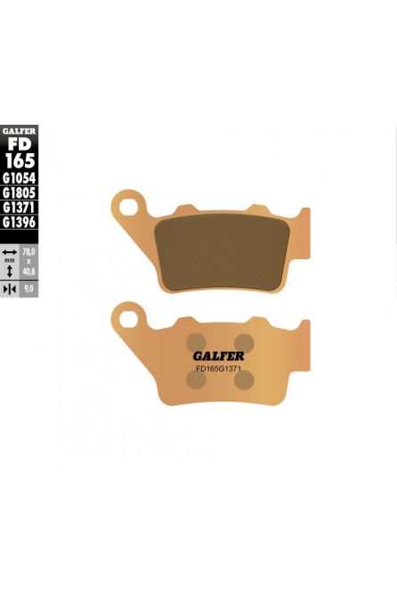 GALFER ТОРМОЗНЫЕ КОЛОДКИ KH208 / KH213 МЕТАЛЛИЧЕСКИЙ СОСТАВ (ЗОЛОТИСТЫЕ) STREET ЗАДНИЕ