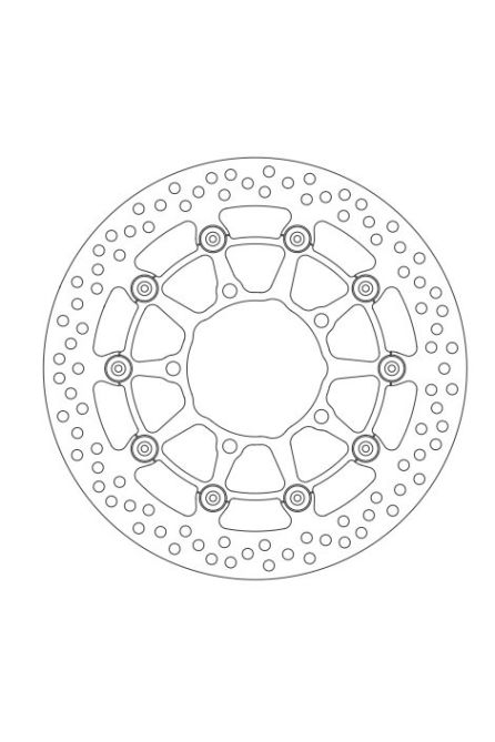 SBS ТОРМОЗНОЙ ДИСК ПЕРЕДНИЙ (ПЛАВАЮЩИЙ) SUZUKI GSR600/GSXR600 '06-'07, 750 '06, 1000 '05-'08, VZR 1800`06-13, VLZ 1800`17 (310X100X5,0)