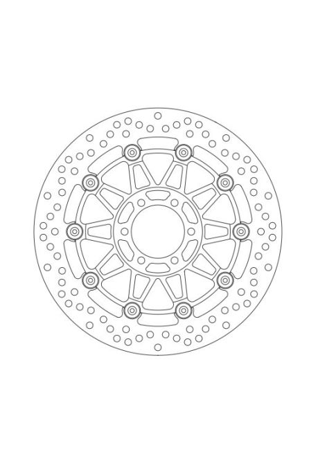 SBS ТОРМОЗНОЙ ДИСК ПЕРЕДНИЙ (ПЛАВАЮЩИЙ) YAMAHA FZS600 '98-'03, TDM850 '91-'01 (298X64X4)