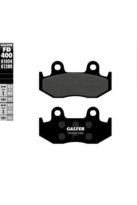 GALFER ТОРМОЗНЫЕ КОЛОДКИ KH411 SUZUKI AN 250 01-02, AN 400 01-06 ЗАДНИЕ