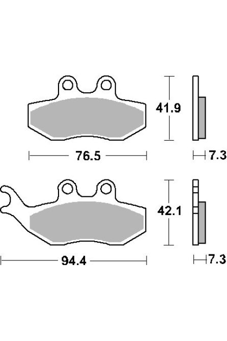 SBS ТОРМОЗНЫЕ КОЛОДКИ KH194 STREET CERAMIC ЦВЕТ ЧЕРНЫЙ 774HF