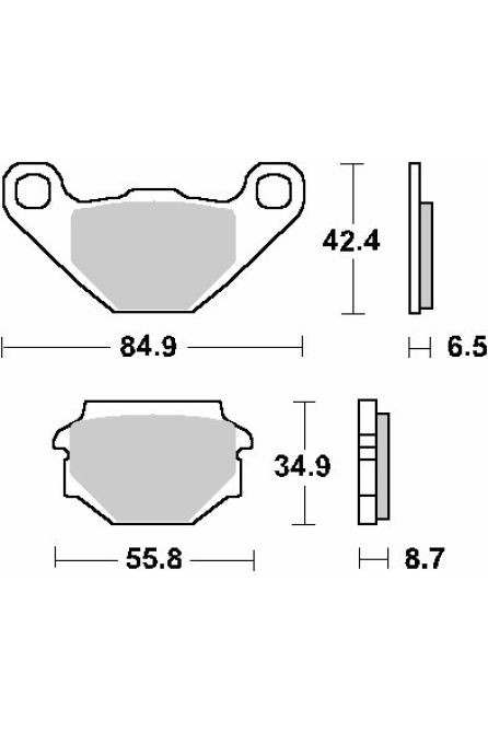 SBS ТОРМОЗНЫЕ КОЛОДКИ KH382 STREET CERAMIC ЦВЕТ ЧЕРНЫЙ