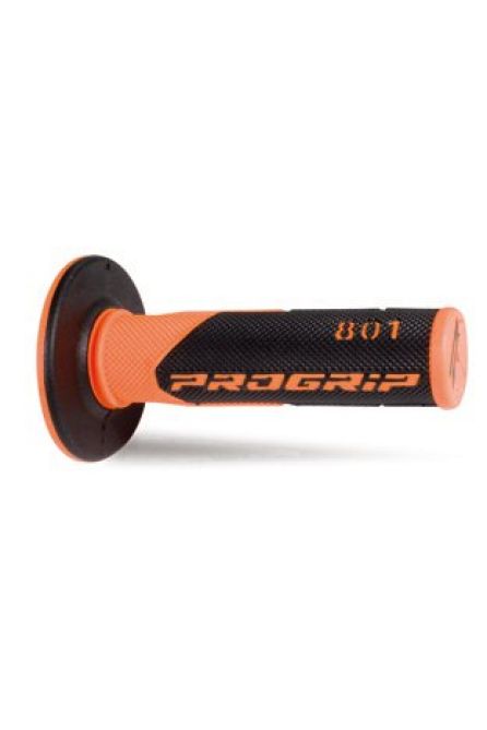 PROGRIP ГРИПСЫ 801 OFF ROAD (22+25MM, ДЛИНА 115MM) ЦВЕТ ОРАНЖЕВЫЙ FLUO/ЧЕРНЫЙ (ДВУХКОМПОНЕНТНЫЕ) (PG801ORF/BK) (801-296)