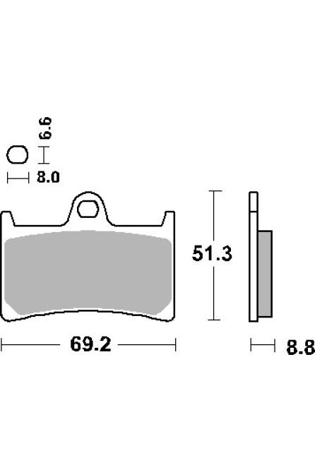 SBS ТОРМОЗНЫЕ КОЛОДКИ KH252 / KH380 STREET CERAMIC ЦВЕТ ЧЕРНЫЙ