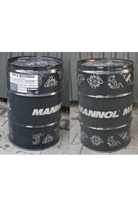 MANNOL МОТОРНОЕ МАСЛО 4T MOTORBIKE 10W40 60L ESTER + MA2 SEMISYNTETYK (7812) (API SL) - БОЧКА 60 L