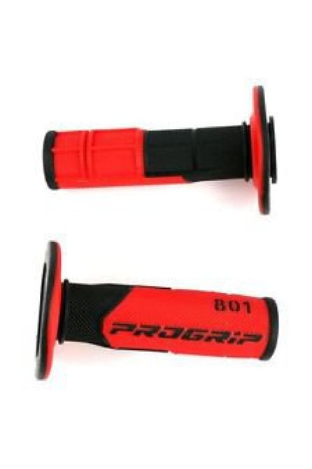 PROGRIP ГРИПСЫ 801 OFF ROAD (22+25MM, ДЛИНА 115MM) ЦВЕТ ЧЕРНЫЙ/КРАСНЫЙ (ДВУХКОМПОНЕНТНЫЕ) (PG801BK/RD) (801-125)