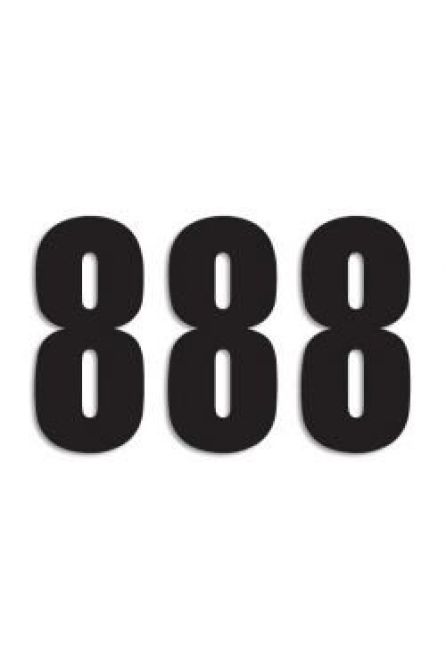 BLACKBIRD СТАРТОВЫЙ НОМЕР ЦВЕТ ЧЕРНЫЙ, 3ШТ. (13X7CM) ПРОСТОЙ, NR8