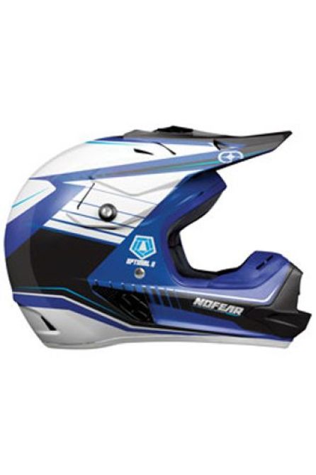 NO FEAR ШЛЕМ (КРОСС) CROSS OPTIMAL II EVO RACE BLUE ЦВЕТ БЕЛЫЙ/СИНИЙ РАЗМЕР XL 